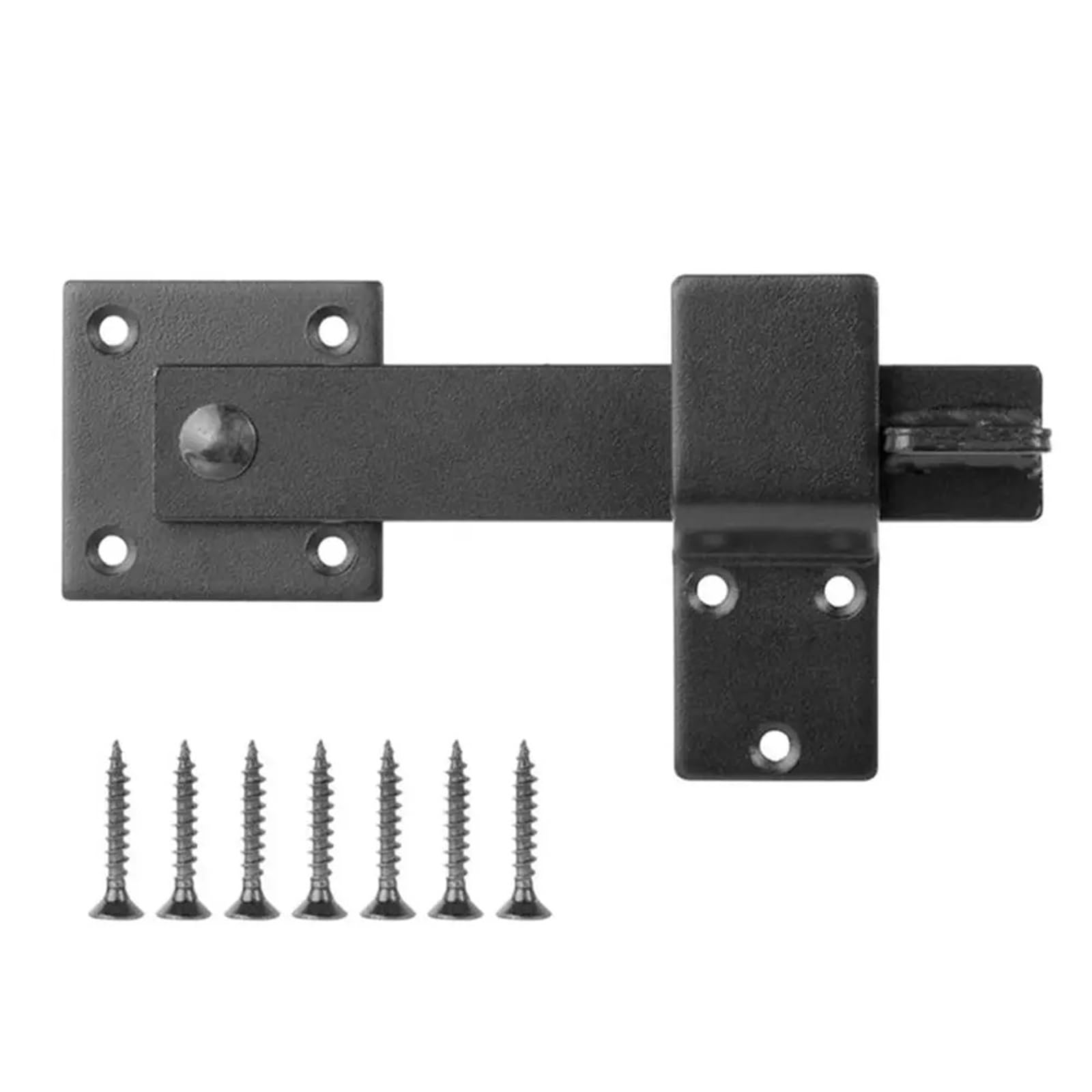 Hgbflty One Color Garden Gate Lock Rustic Black Flip Gate Latch 5. Inches 360 Degree Rotation Barn Door Lock Carbon Steel Safety Hardware