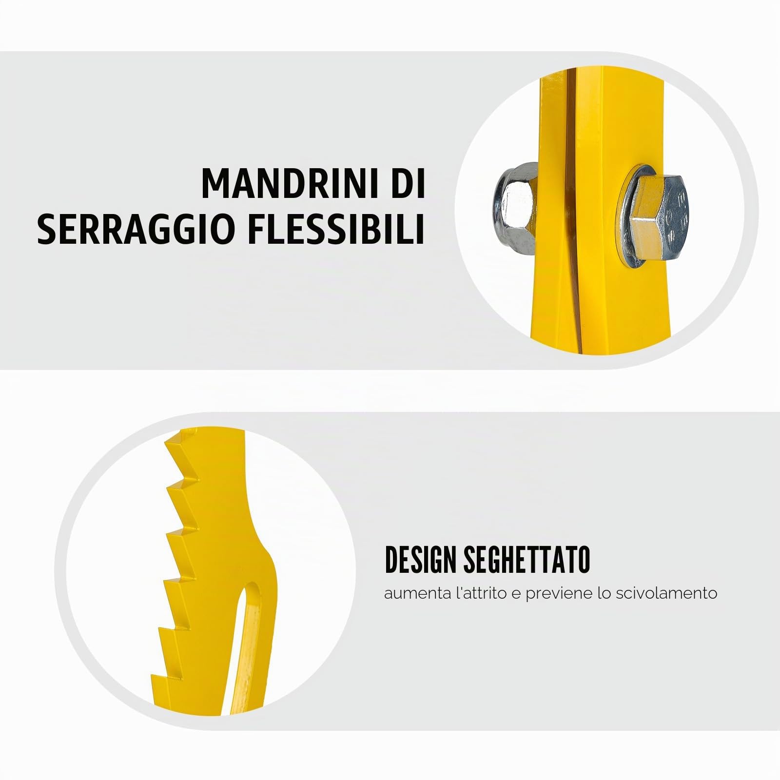 SWAWIS Pinza forestale per Legna e Tronchi in Acciaio Legato, Pinze per Sollevamento di Tronchi Fino a 620mm, capacità di Carico: 1000 kg, Aggrappatore per Legname per Impieghi Gravosi(Giallo)