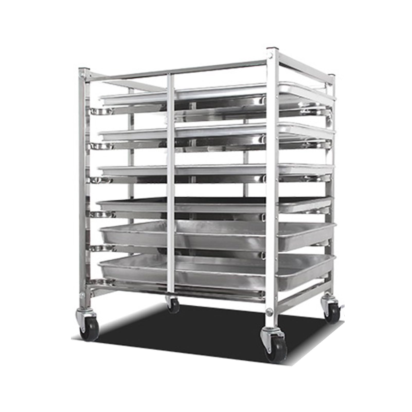 Estante de velocidad para panadería, bandejas de alimentos, carritos de refrigeración para hornear y panaderos comerciales, carrito de acero inoxidable resistente, bandeja para hornear masa de pan
