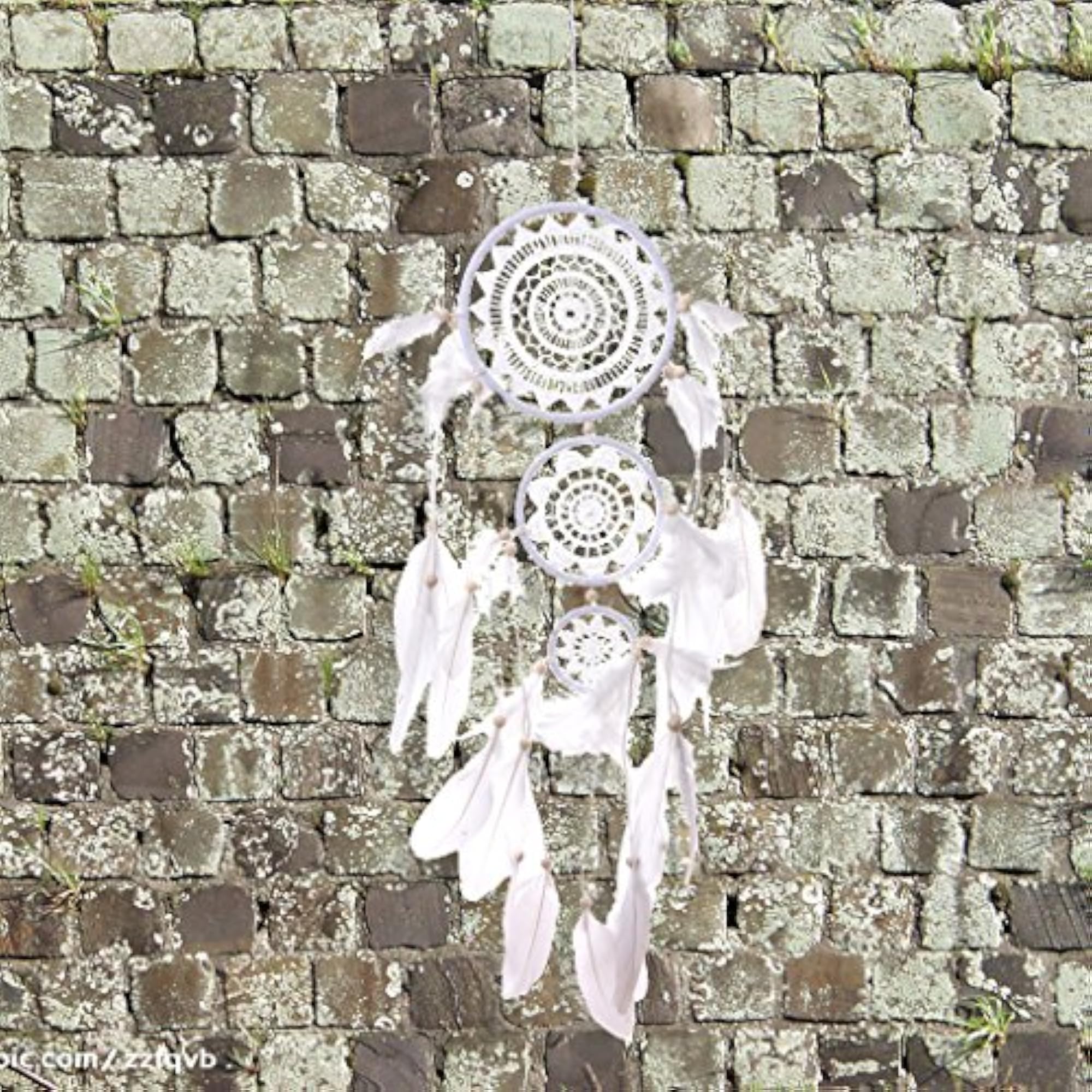 3 Circles Dream Catcher with Feathers Wall Hanging Decoration