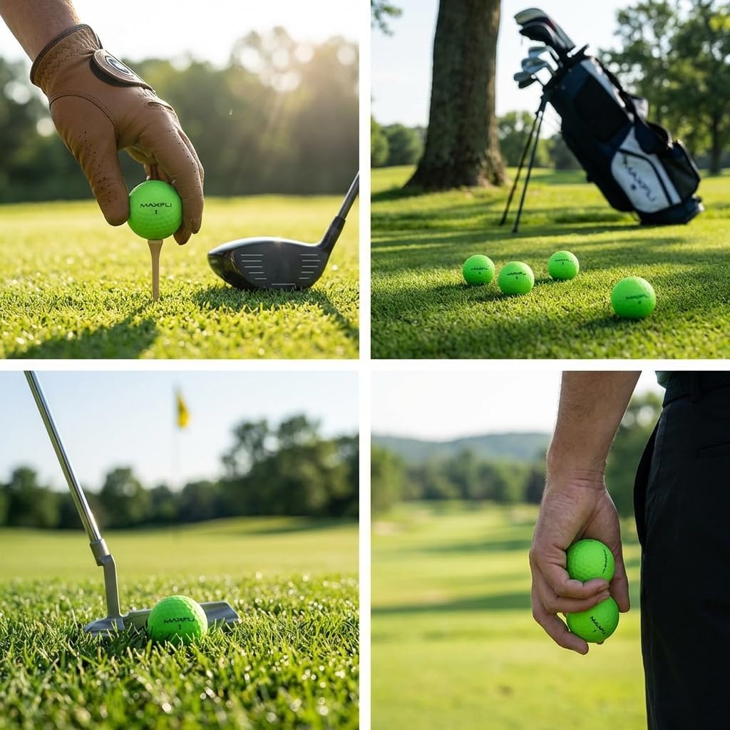 Maxfli SoftFli Golf Balls – 36-Pack Matte Green | Soft Feel Low Compression Golf Balls for Distance & Control | Durable Ionomer Cover | Ideal for Beginners & Recreational Golfers