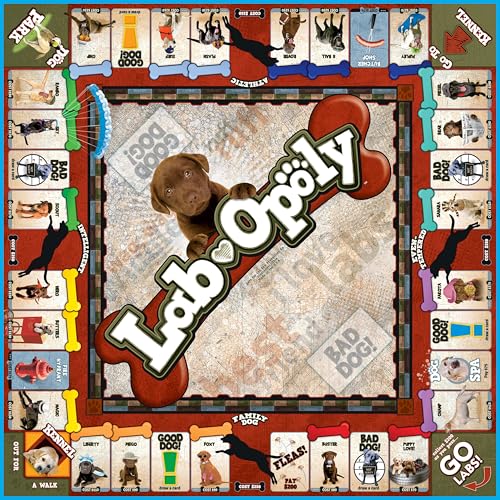 Juego de Mesa Lab-Opoly para Amantes de los Perros, Juego Familiar de Labrador Retriever, 2–6 Jugadores, Edad Recomendada 8+, Estrategia al Estilo Opoly para Fiestas miniatura 4