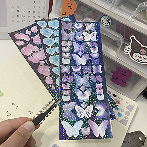 Vondyu Scrapbooking Stickers,Colorful Bubbles Dolphin Heart Butterfly Pattern Craft Stickers,16 Pcs Self-Adhesive Journal Letter Deco Stickers,Journaling Aesthetic Sticker Planner Embellishment Decals #TOP5