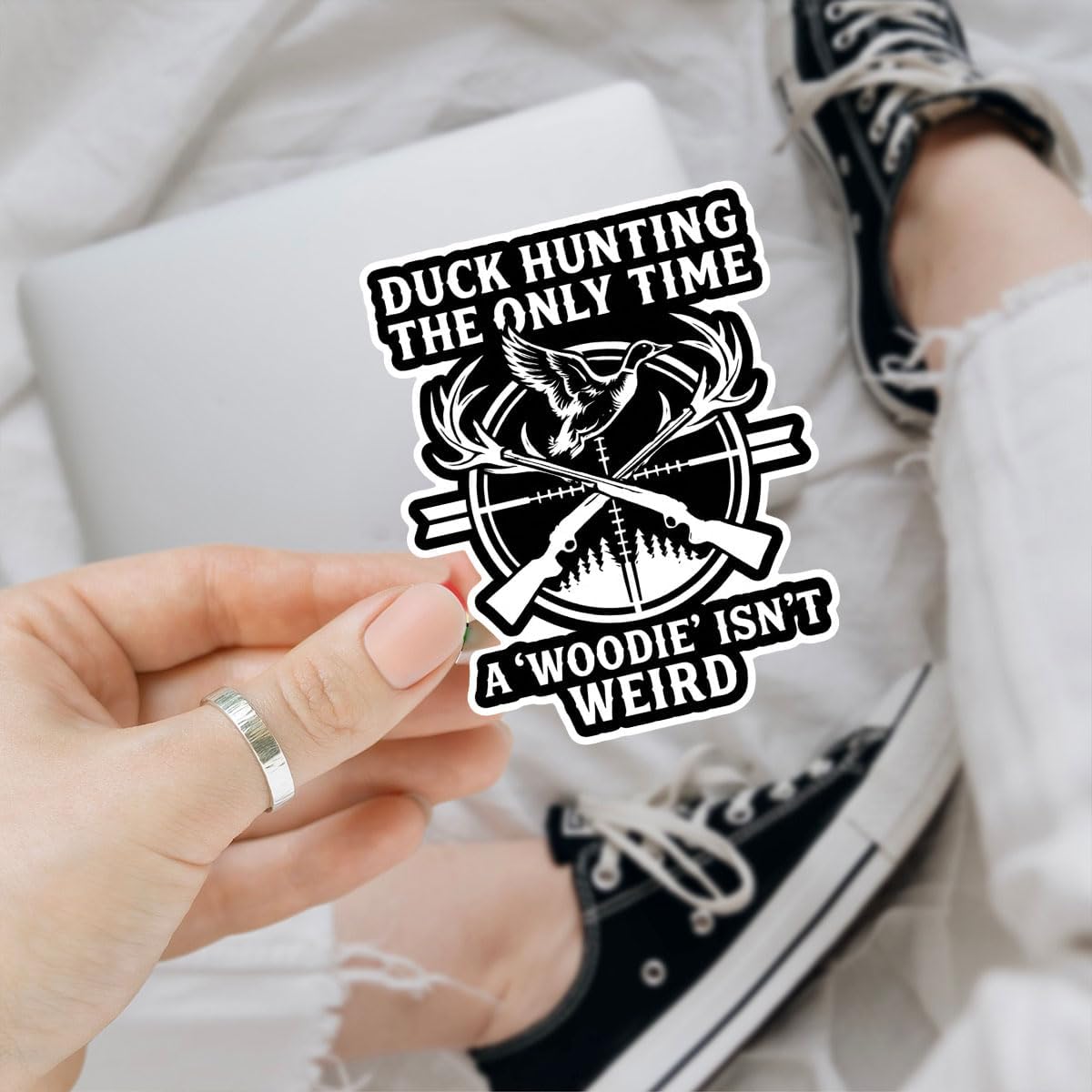 3 Pcs Funny Duck Hunting Sticker, Hunting Humor Vinyl Decal for Hunters, Outdoor Gear Decor image 2