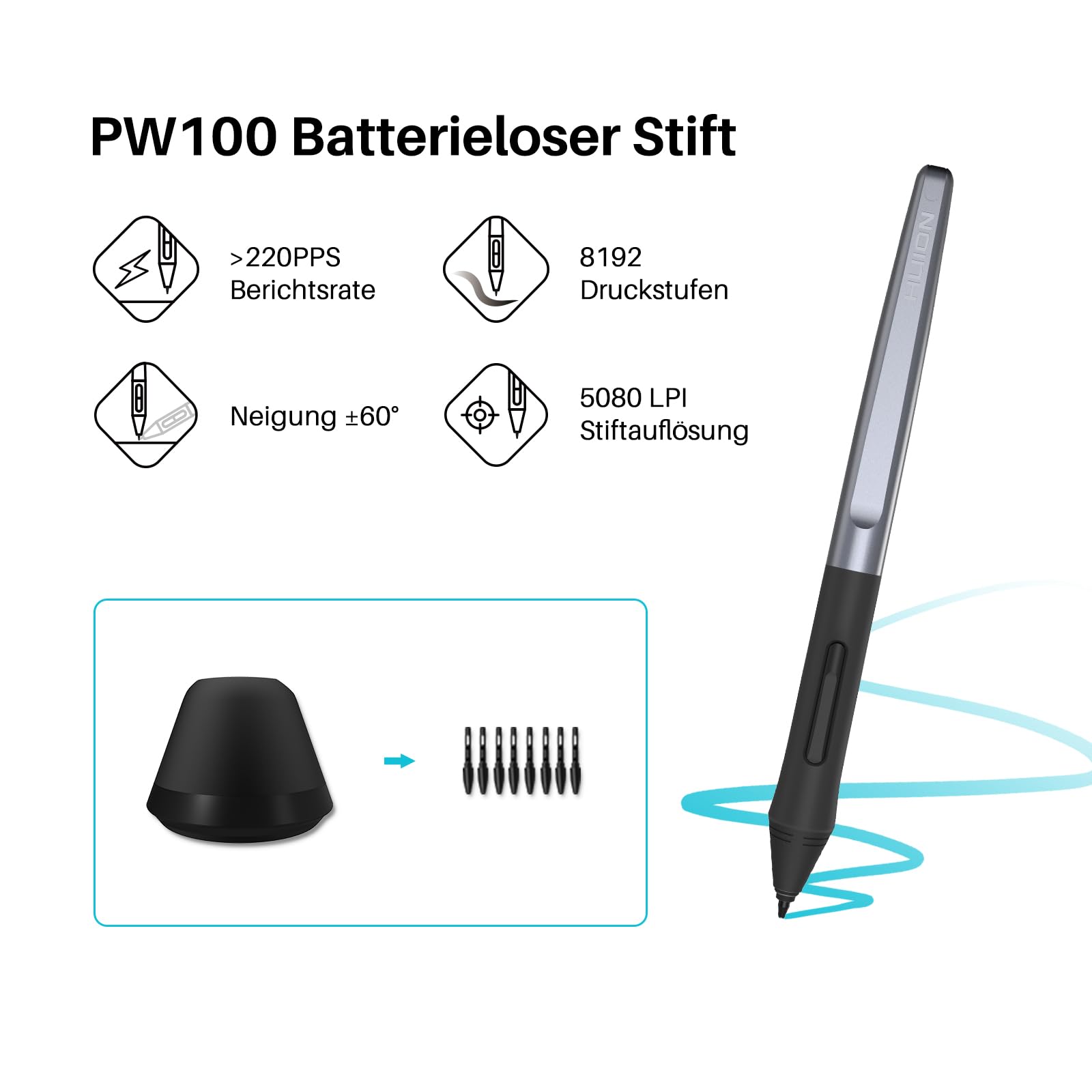 HUION Inspiroy H1060P Grafiktablett mit 10 x 6,25 Zoll Arbeitsfläche, Batterielosem Eingabestift und 12 Hotkeys, Zeichentablett für Win, Mac, Android,Ideal zum Zeichnen, Online-Unterricht und Arbeiten
