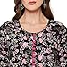 Tissu Women's Rayon Black & Pink Floral Printed A-Line Kurta 2194_Black_8XL