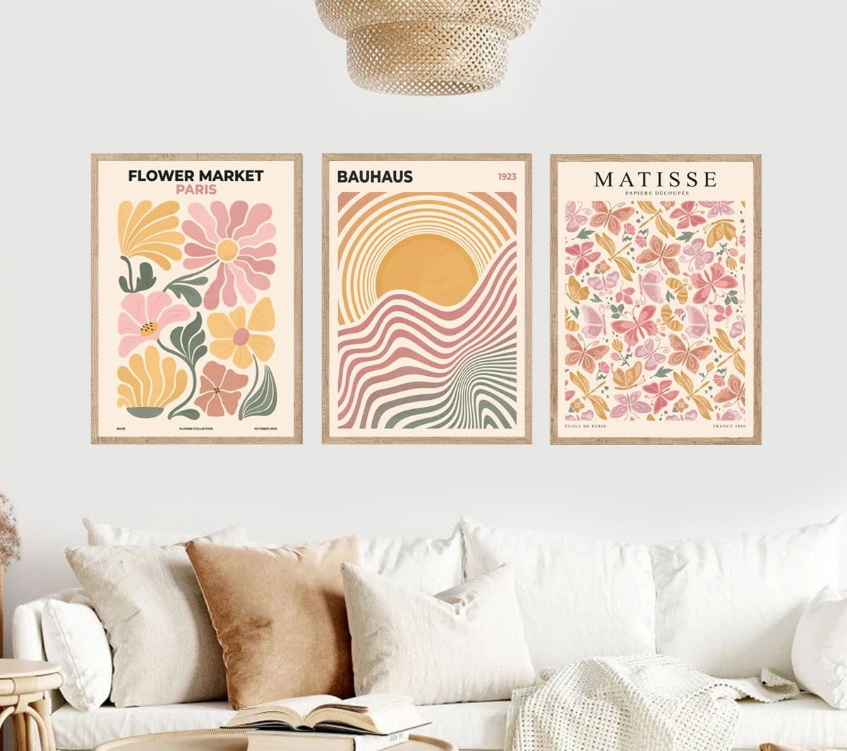 Hodge Creations Earthy Tones Bauhaus & Matisse Botanical Set Of 3 Unframed A5 Prints Wall Art Decor Picture Poster New Gift Present Select Size Below A5 A4 A3