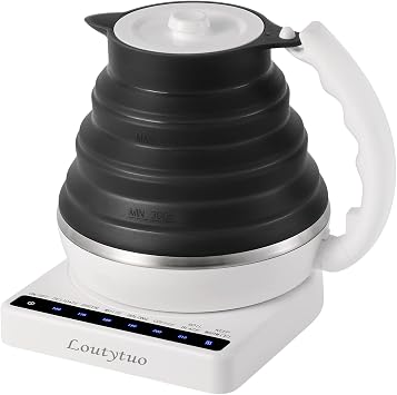 Food Grade Silicone Electric Travel Kettle with Temperature Control, 0. 55L