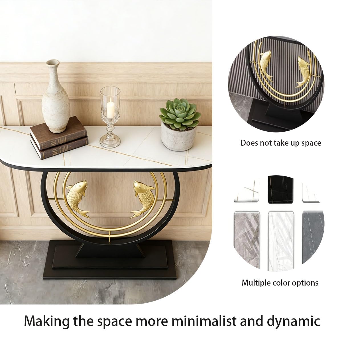 Mesa de recibidor Moderna, Mueble de Entrada, para recibidor, Pasillo, Sala de Estar, Espacios pequeños, Montaje mínimo (Gris, 100x30x80cm)