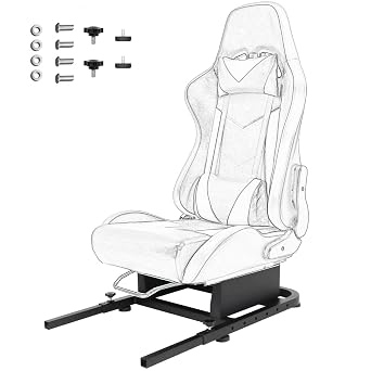 Hottoby Rear Seat Stand Racing Wheel Frame Parts/Accessories Mounting Seat Installable Most Chair Stand Simulator Cockpit Wheel and Pedals Not Included
