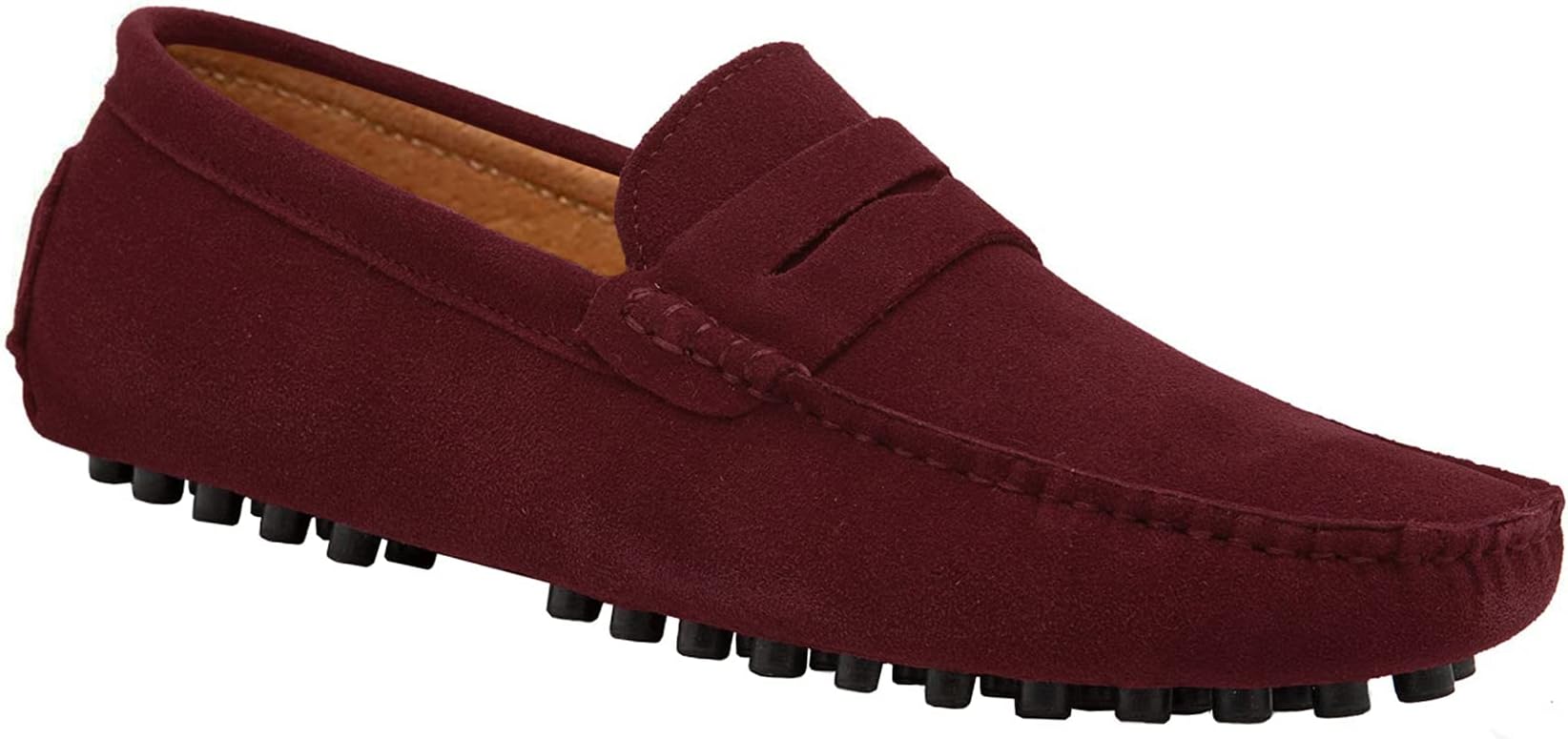 Mens Driving Penny Loafers Suede Moccasins Slip On Casual Dress Boat Shoes
