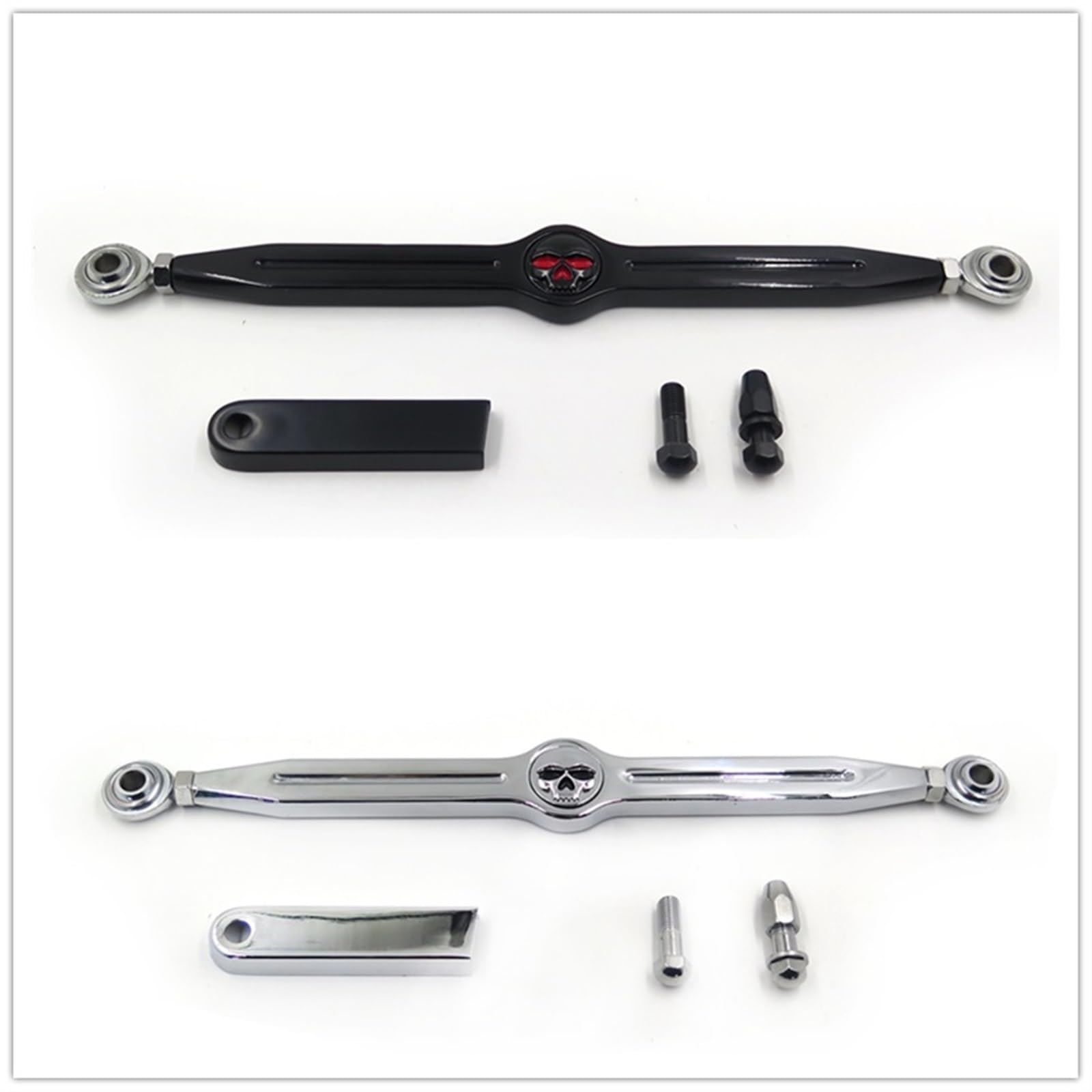 Osłona motocykla i listwy wtórne bezpłatna wysyłka części motocyklowe chrom przekładnia zmiany biegów połączenie czaszka dopasowanie do Harley Road King 1994-2015 Softail 86-15 Trike BK akcesoria motocyklowe
