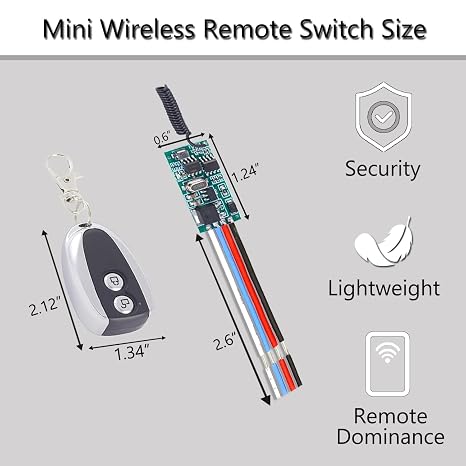 12V 3A Wireless Remote Switch Remote Light Switch