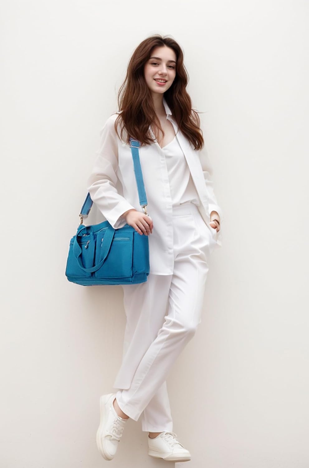 Tote Bag for Women Canvas Handbags for Woman Crossbody Bags with Multiple Pockets - Image 2