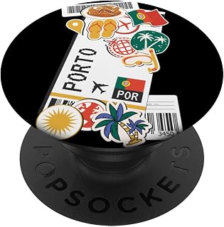Airport and Airline Tags - Boarding Pass of Porto PopSockets Standard PopGrip