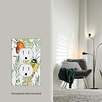 Vista 5 de Placas de interruptor de luz dúplex individuales y cubiertas de enchufe, placa de pared eléctrica decorativa para receptáculo, decoración de enchufe