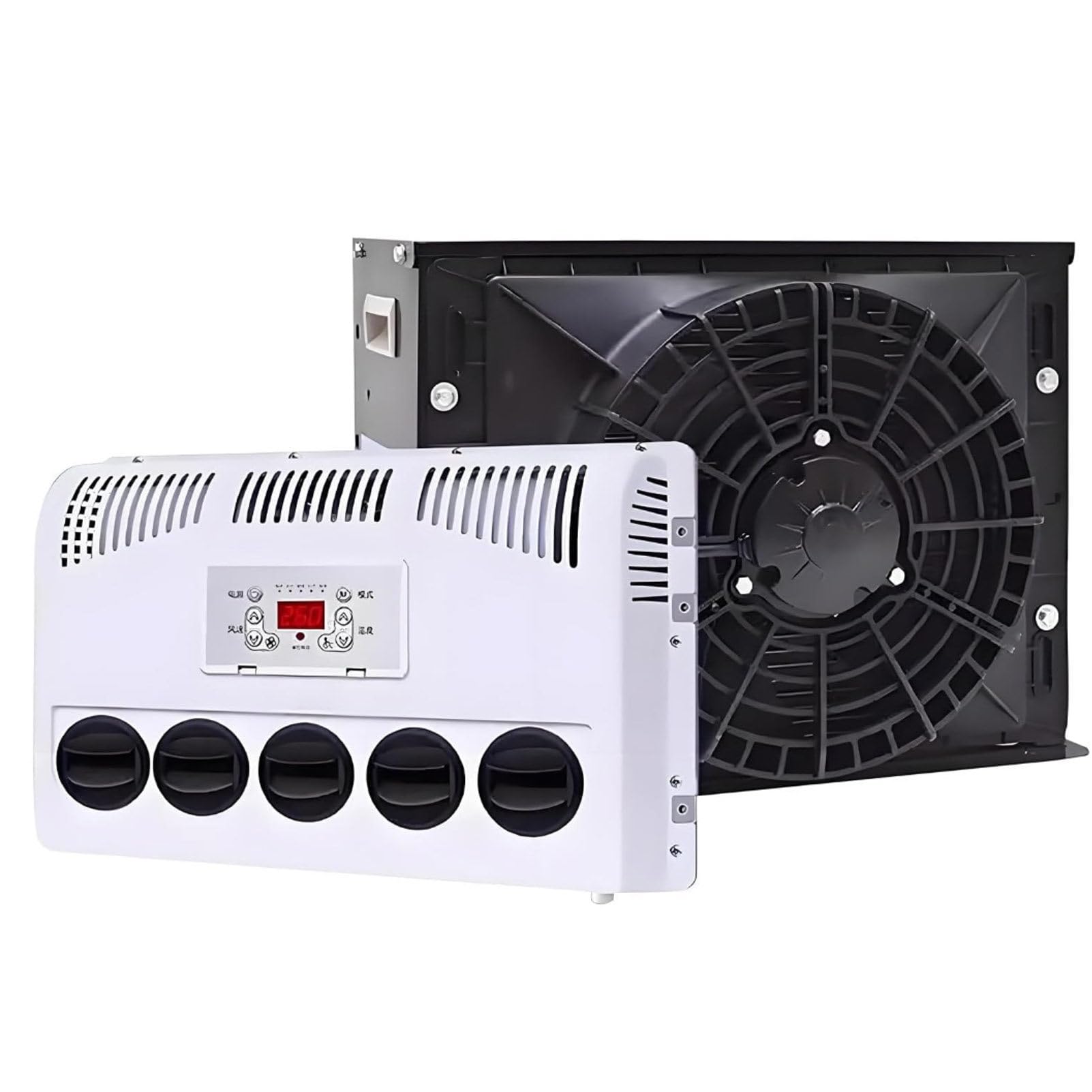 Condizionatore d'aria per cabina camion con raffreddamento 11000 BTU, sistema split 12V/24V per camper, autobus e roulotte