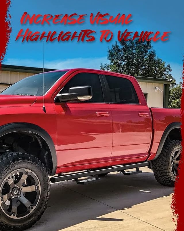 Miniatura 8 de KAC Estribos, estribos compatibles con Ram 1500 Quad Crew Cab Pickup Truck Bar 2009-2018