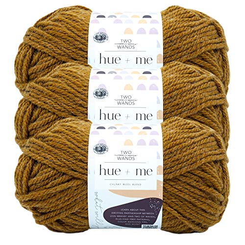 Image of Lion Brand Yarn, Hue + Me Chunky Yarn for Crocheting, Knitting, and Crafts, Arrowwood, 3 Pack