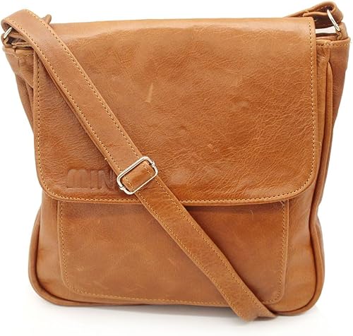 Minx Genuine Leather Mini Huxley Slingbag (Tan)