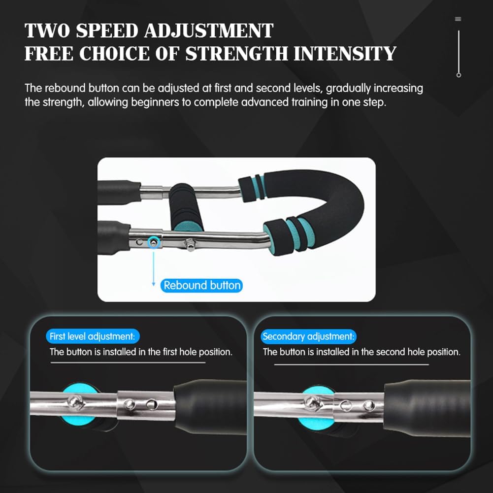 60-100LB Adjustable Portable Chest & Arm Exerciser - Full Body Strength Trainer with Detachable Design, Ergonomic Grip & Multi-Level Resistance for Home/Gym/Travel
