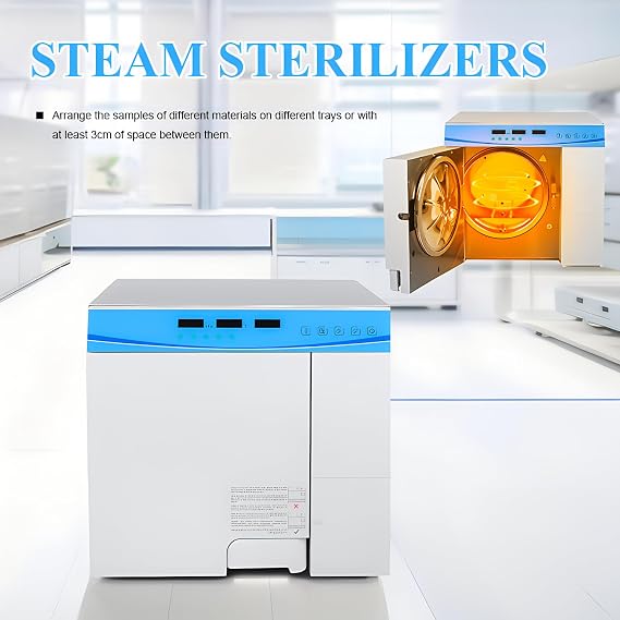 Digital Tabletop Steam Sterilizer, 18L/23L Class N Semi Autoclave Lab Equipment with Drying Function, Ideal for Laboratory Use