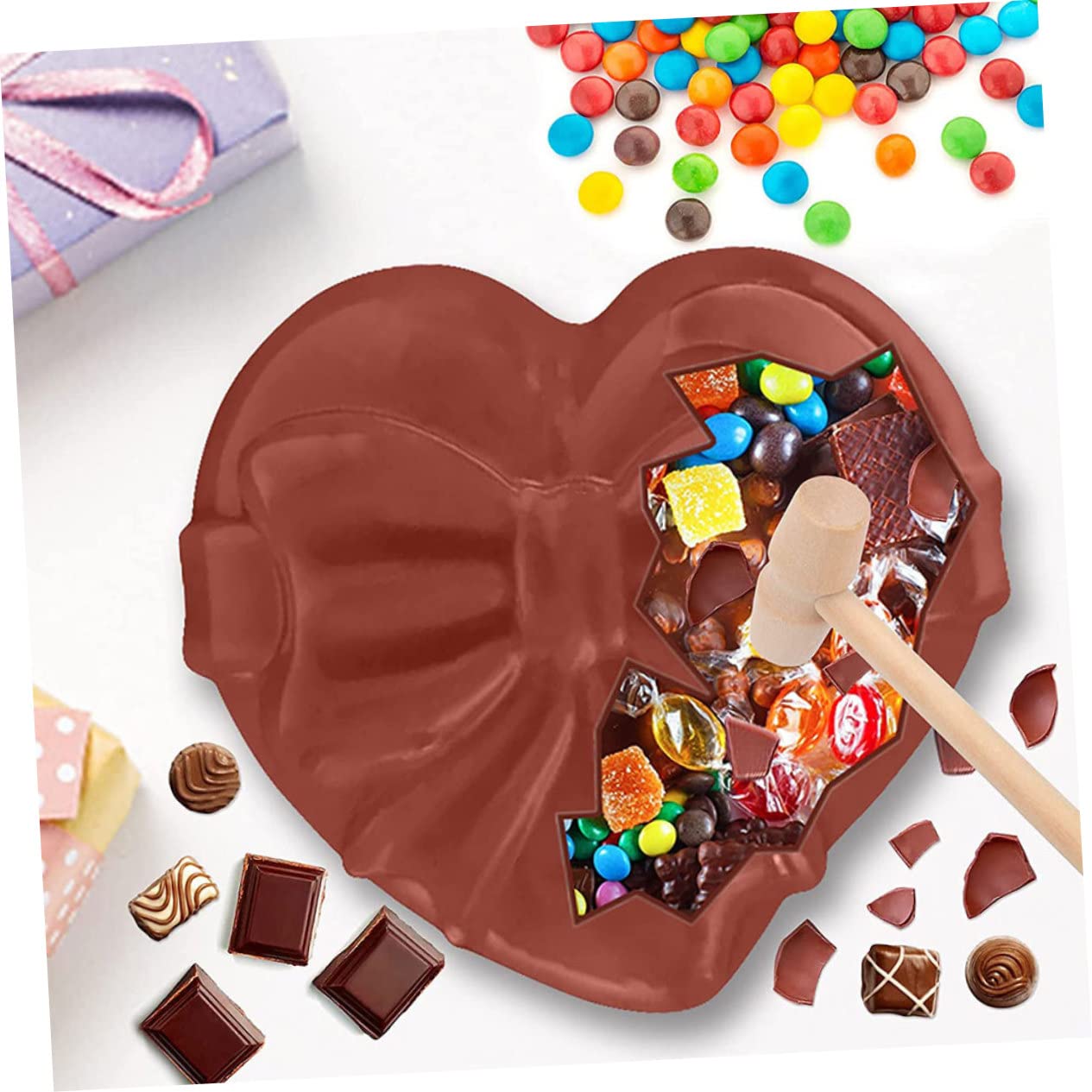 ABOOFAN Lot De 5 Moules À Pâtisserie En Silicone De Qualité Alimentaire Faciles À Nettoyer En Forme De Cœur Pour Décoration De Gâteaux