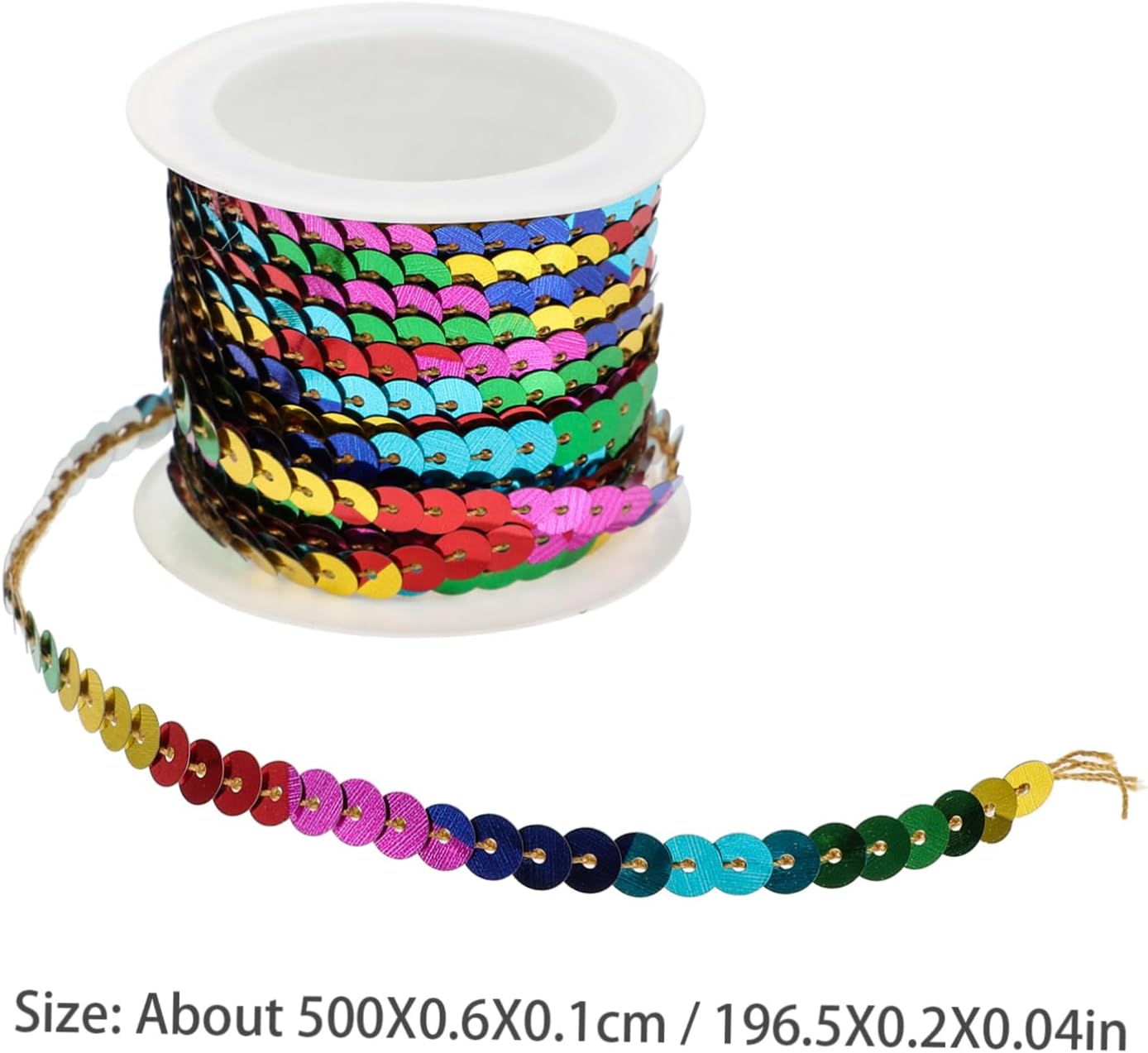 1set DIY Paillette String Flat Sequins Trim for Dress Headband Party Decorations Durable Easy to Cut for Crafts and Embellishments 5rolls