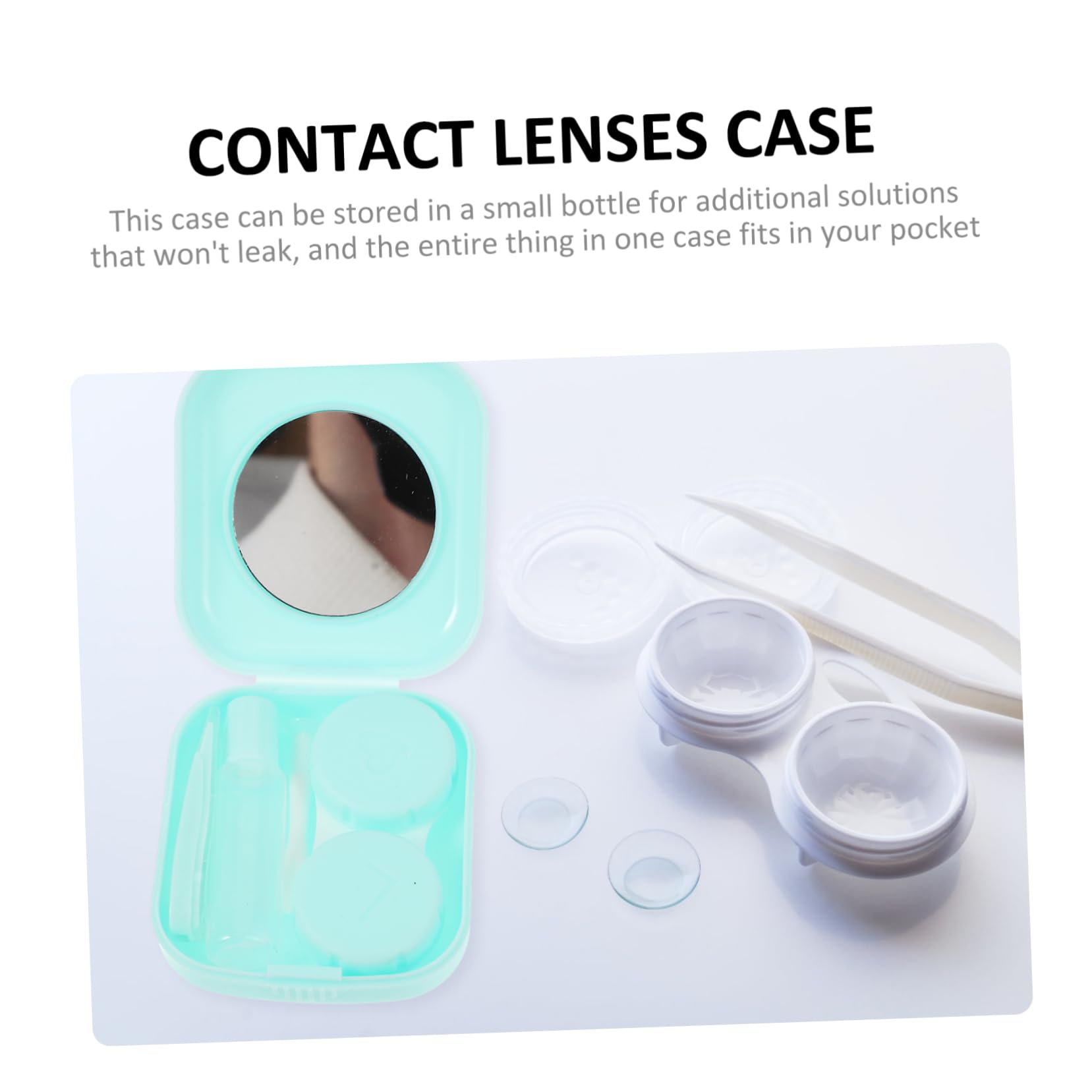 Healeved 15juegos Estuche De Lentes De Contacto De Contenedor y Duradero Almacenamiento Compacto para Uso Diario y Viajes Accesorio para Mantener Lentes Hidratadas