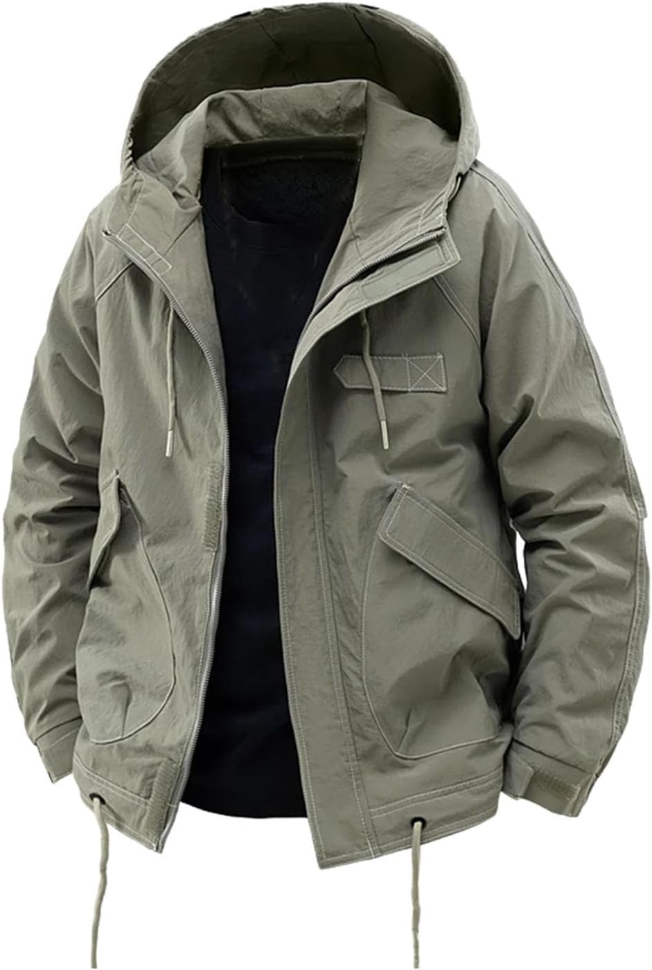 Men's Hooded Down Outdoor Camping Trekking Jacket Windproof Warm and Comfortable Casual Top