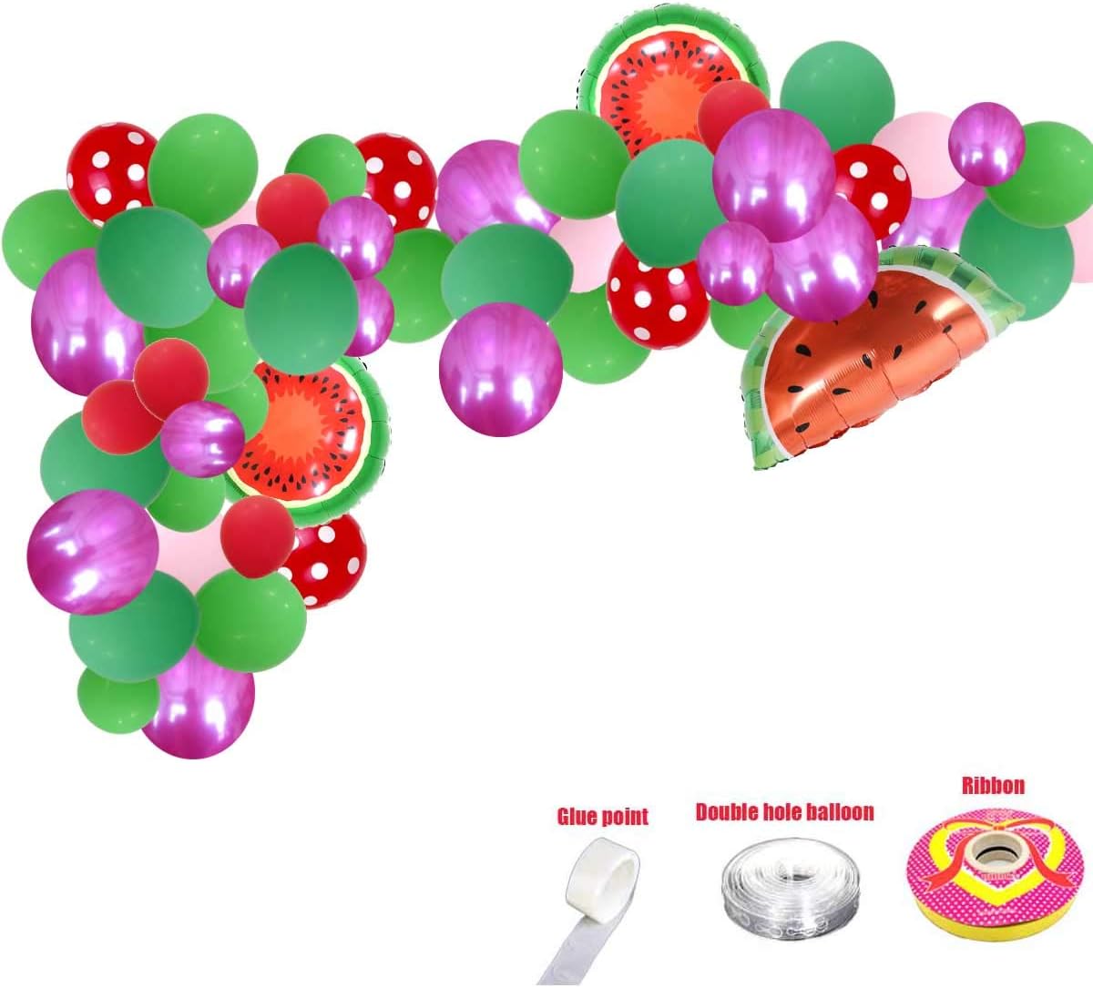 Watermelon Party Supplies,78 Balloons Watermelon Theme Decoration,Watermenlon Foil Balloons Dot balloon,Watermelon Party Decorations,Birthday Party Supplies