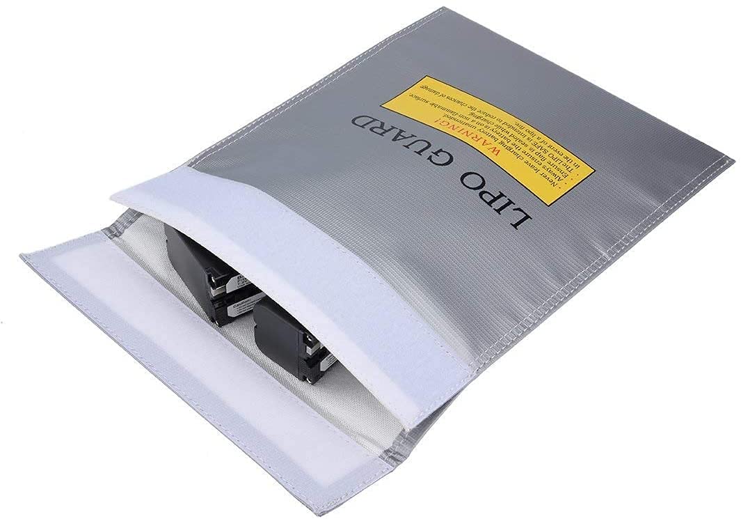 Fireproof Document Bag,RC Battery Bag Fiber Li-Po Battery Safety Bag RC LiPo Guard Pouches for Protecting Valuables Documents Money Jewelry Charge Storage 7*9 Inch