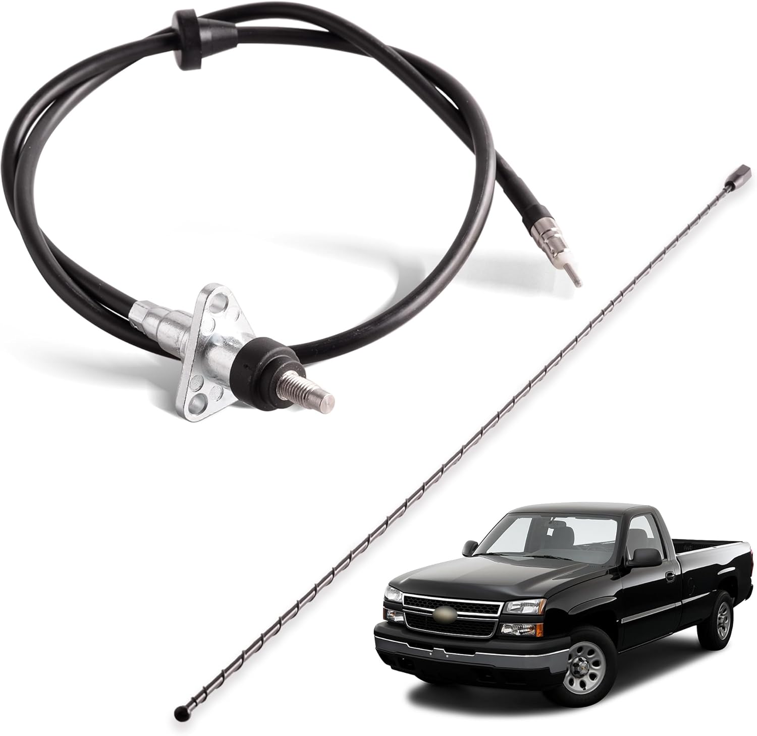 Radio Antenna Base Assembly Compatible with 2002-2006 Cadillac Escalade, 1999-2007 Chevy Avalanche Silverado Suburban Tahoe, 1999-2007 GMC Sierra Yukon, Replace# 15829166