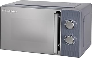 Russell Hobbs Honeycomb RHMM715G 17 Litre 700W Grey Solo Manual Microwave with 5 Power Levels, Integrated Timer and Defrost Function
