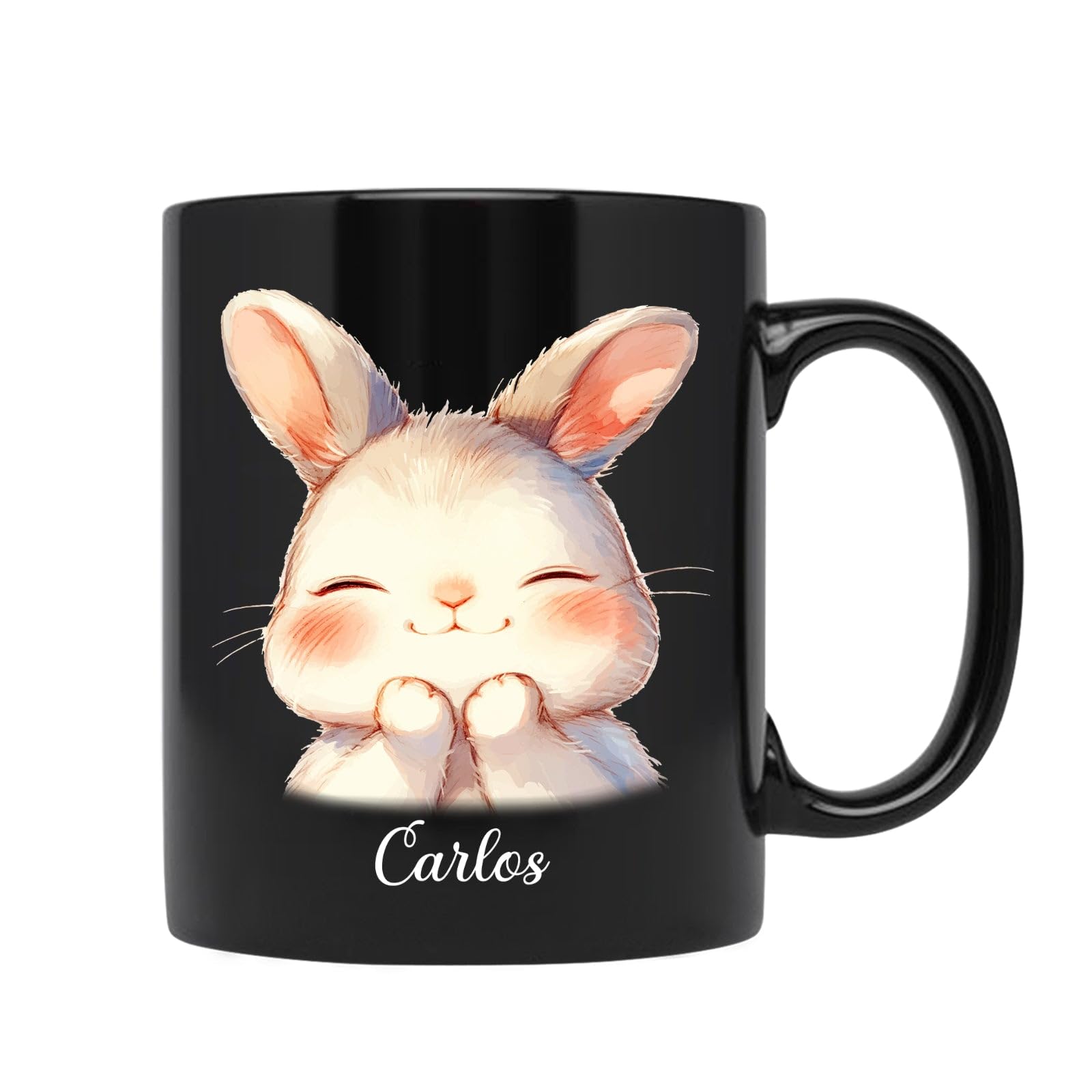 Custom Name Bunny Mug - Personalized Ceramic Cup With Wrendale Design, 11oz Or 15oz, Gift For Animal Lovers - View #9