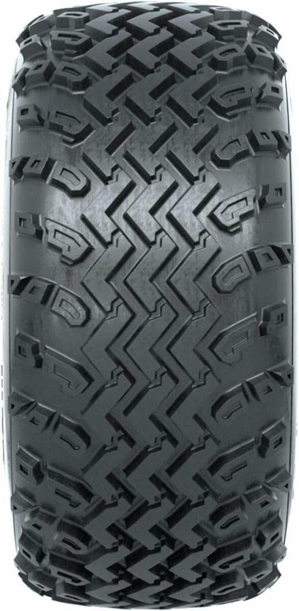 GTW 8 Inch Golf Cart Wheels and Tires Combo | GTW White Steel Wheels on 22x11-8 (22") Rogue All Terrain Tires | Set of 4