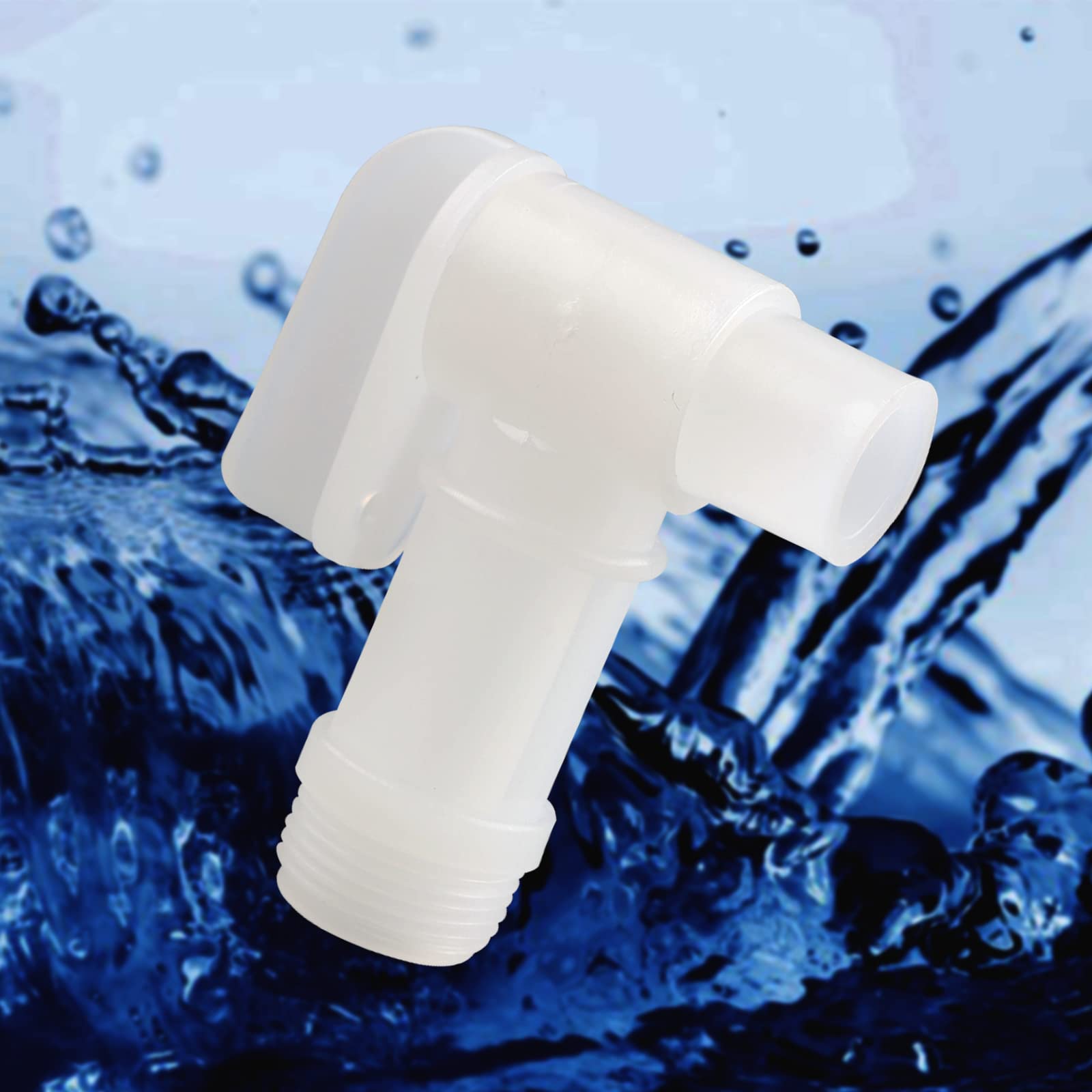 8 grifos macho de 3/4 pulgadas para jarras de agua de 5 galones, llave de tambor de plástico, llave de repuesto para llave de agua (blanco)