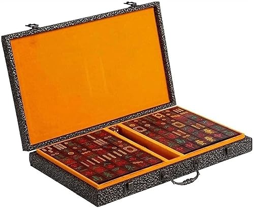 Miniatura 1 de Juego de mahjong chino, juego de 144 mini mahjong, juego de mahjong chino con caja de madera, azulejos de Mahjong para viajes, fiesta, juego familiar
