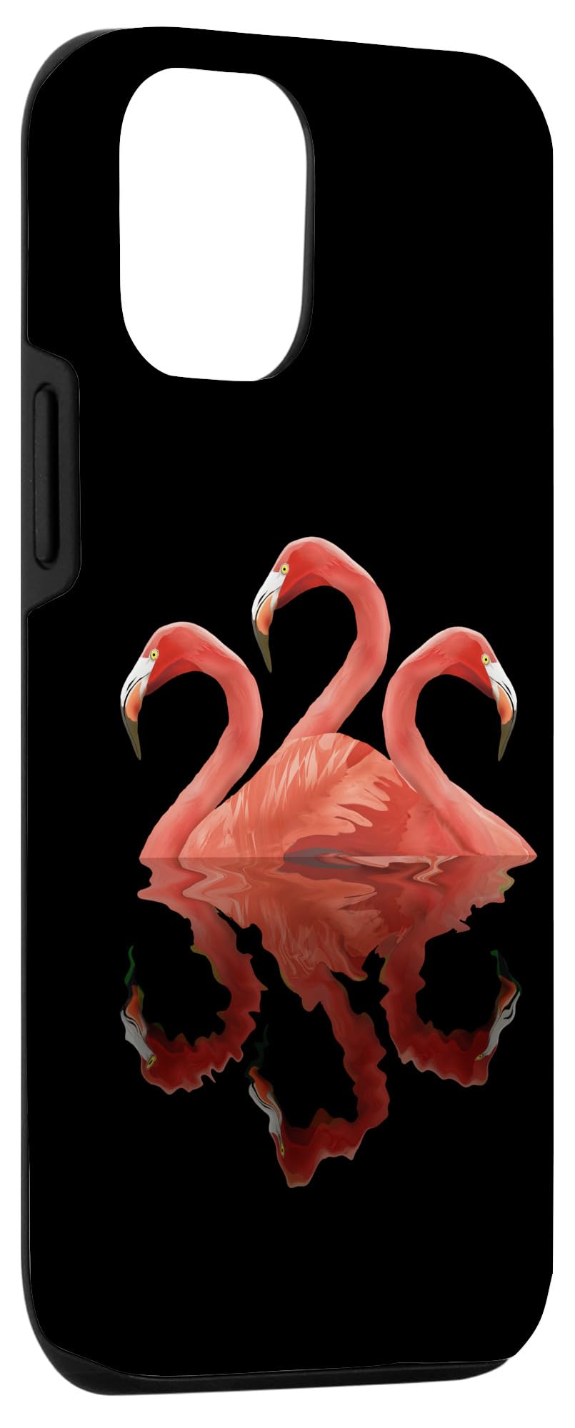 iPhone 12/12 Pro Florida pink flamingos floating on water Case - Image 3