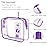 Lermende 2pcs Clear Toiletry Bag TSA Approved Travel Bag,Carry On for Travel,Airport Airline Accessories Compliant Bag,Quart Sized Makeup Cosmetic bag Women Men (Purple, 3 Pack)