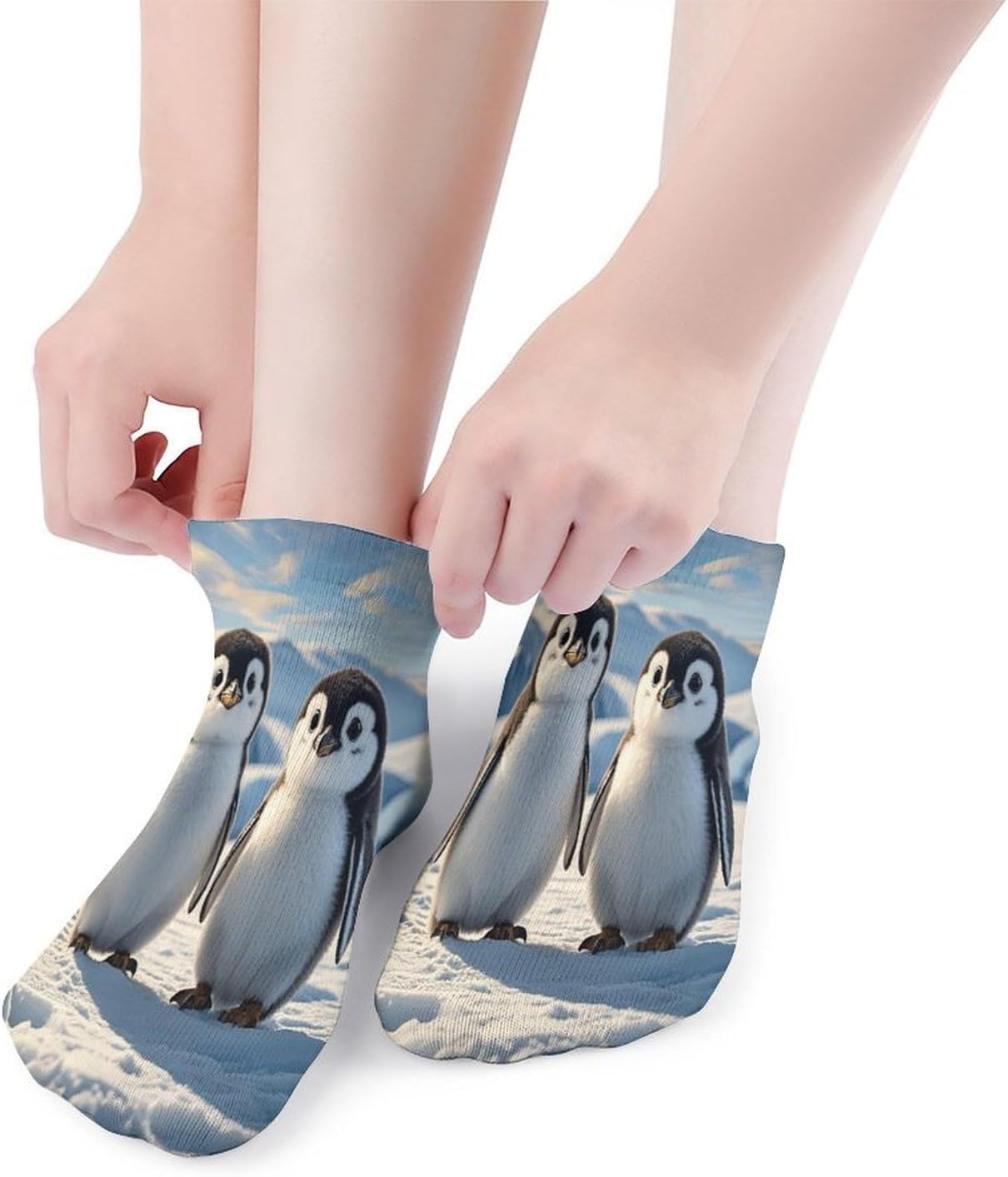 Cute Penguins Ankle Sock-Low Cut Breathable,Basketball Socks for Men Women,Tube Socks for Work Sports