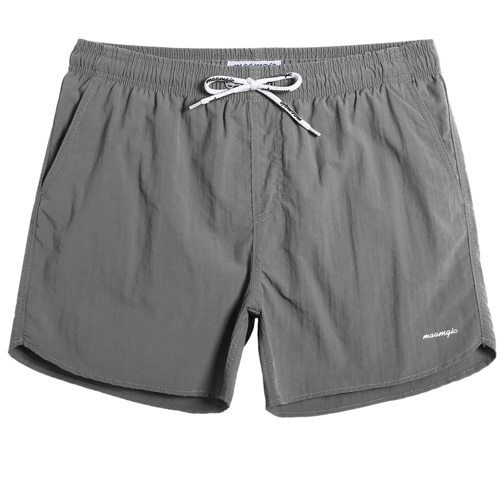 maamgic Mens Swim Trunks 5" with Mesh Lining Quick Dry Bathing Suits for Men Swim Shorts Swimwear