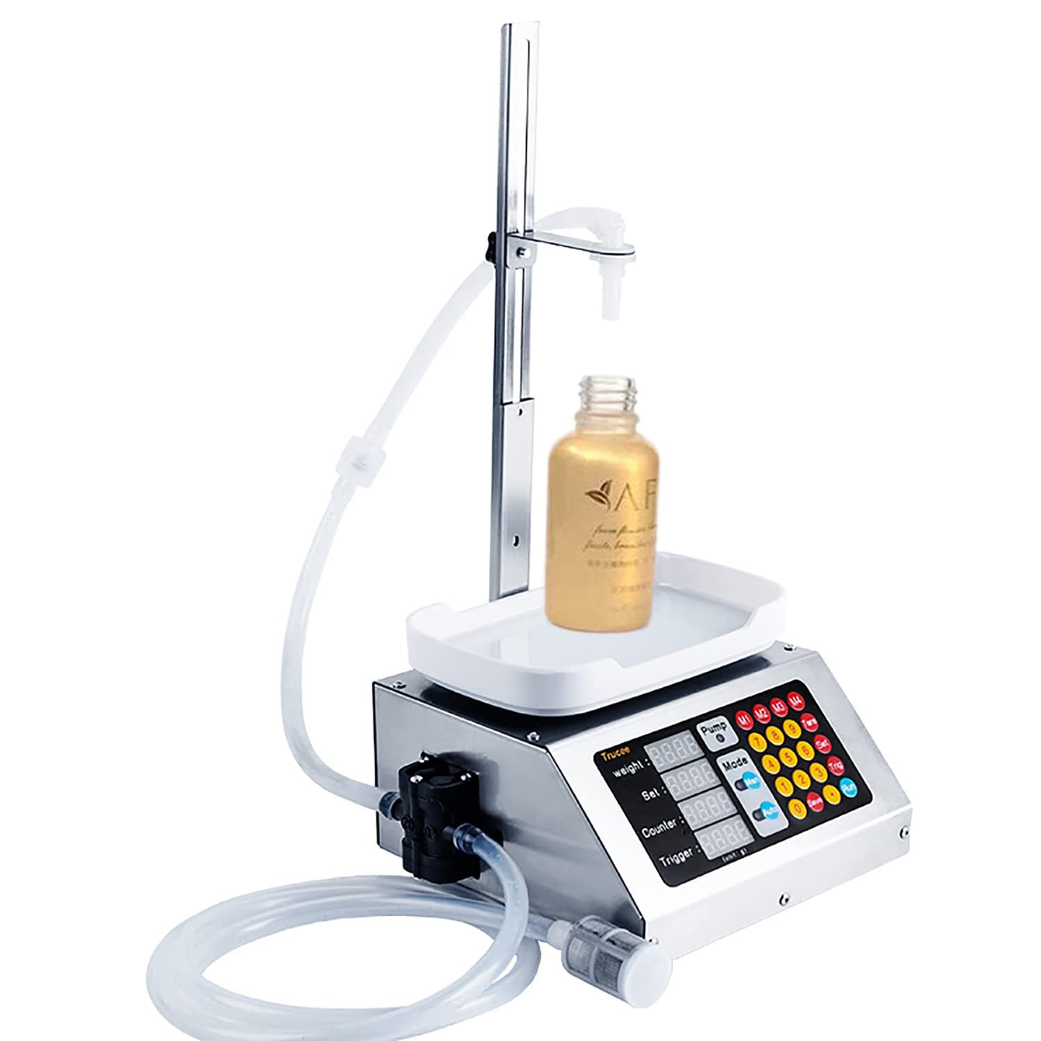 Liquid Filling Machine Electric Weighing Bottle Filler Auto Digital 10-3000ml for Wine Juice Cooking Oil