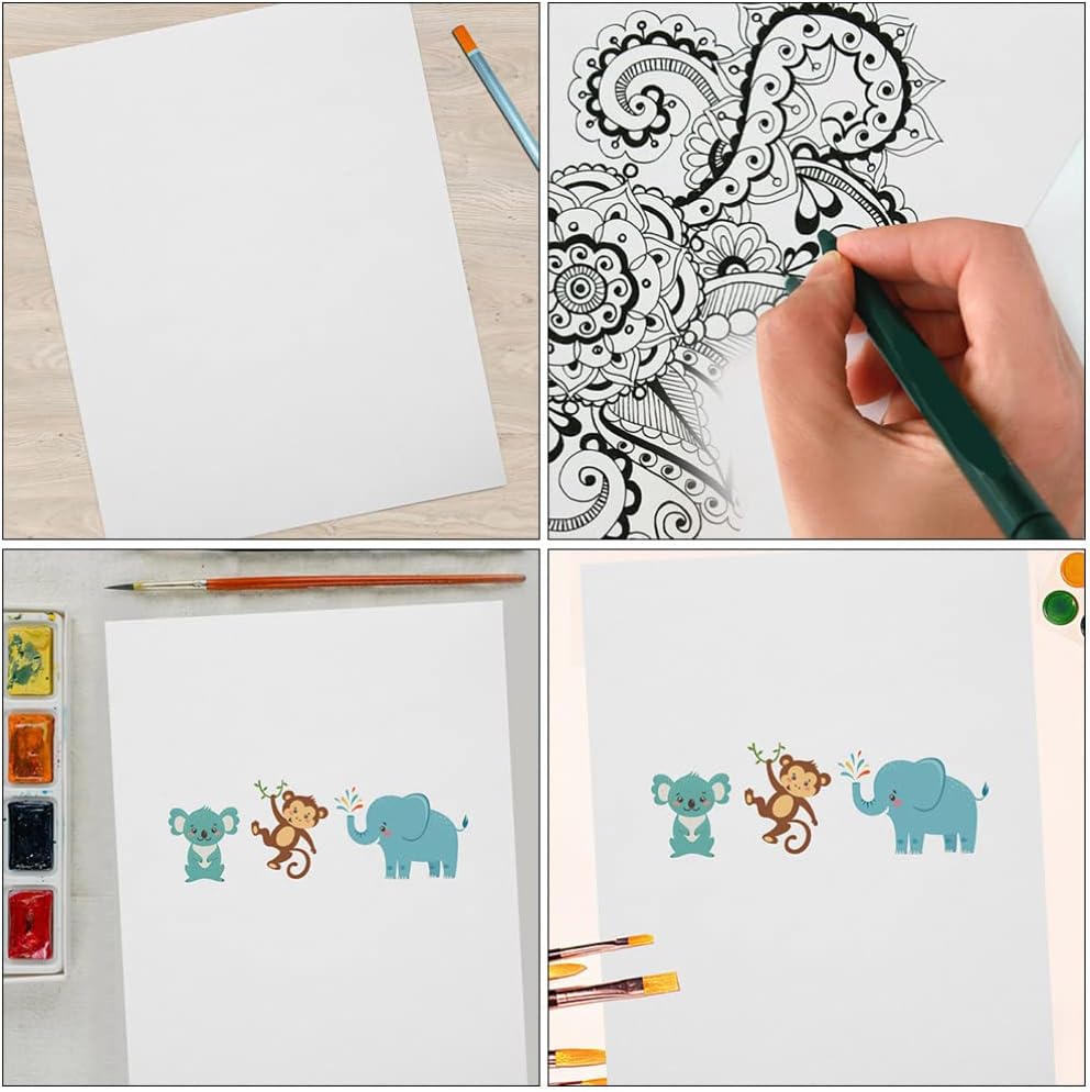 Ciieeo 100 Sheets Boys and Girls Art Cotton Watercolor Paper for Children Drawing Painting