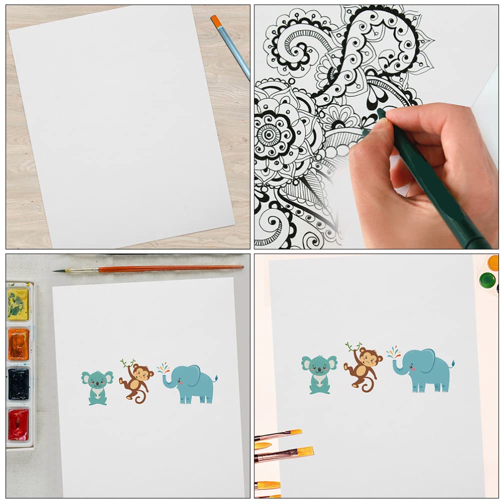 Ciieeo 100feuilles Papier Aquarelle Blanc pour Étudiants Garçon Fille et Artistes pour Dessin et Peinture