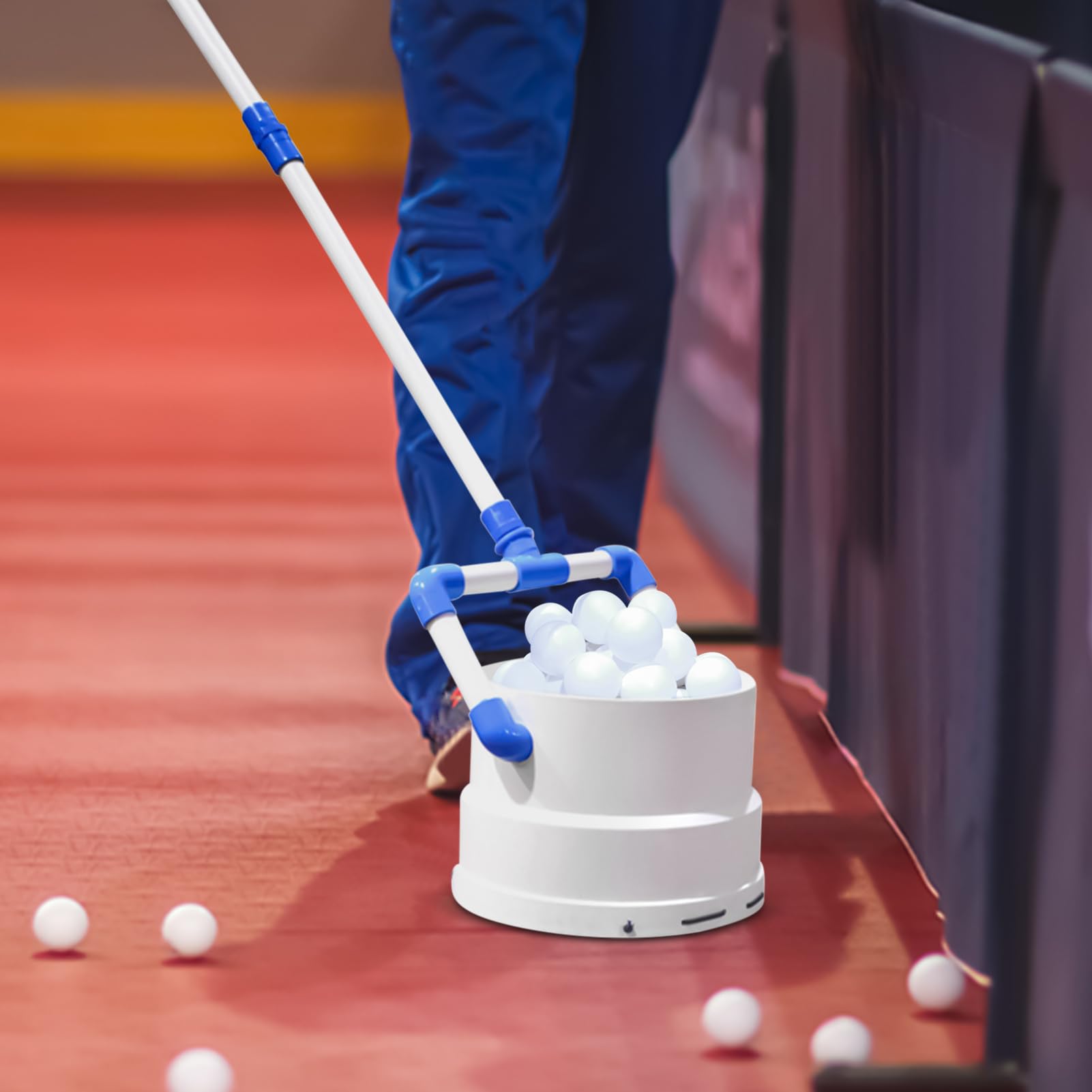 Strumento per la raccolta della palla: raccoglitore da tennis portatile, regolabile, contenitore di raccolta per articoli sportivi, strumento di recupero degli esercizi, strumento per la raccolta di