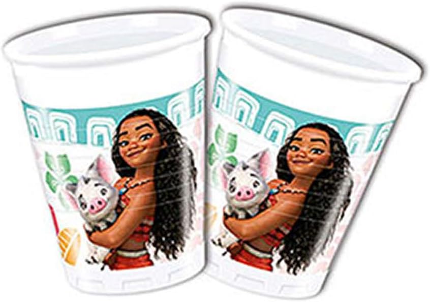 Disney 49767 Moana Party Decoration Cups Plastic, 200 ml -pack of 8