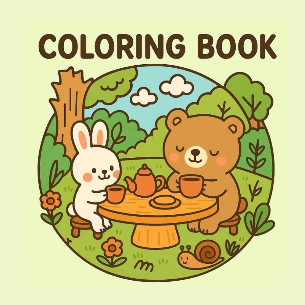 Bear and Friends in the Enchanted Forest: A Coloring Book
