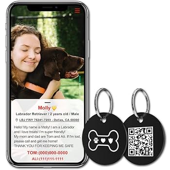Pay money To my Pain Dog Tag ドッグタグ Amazon.com : Dokitag QR Code Pet ID Tag - Scan for Instant