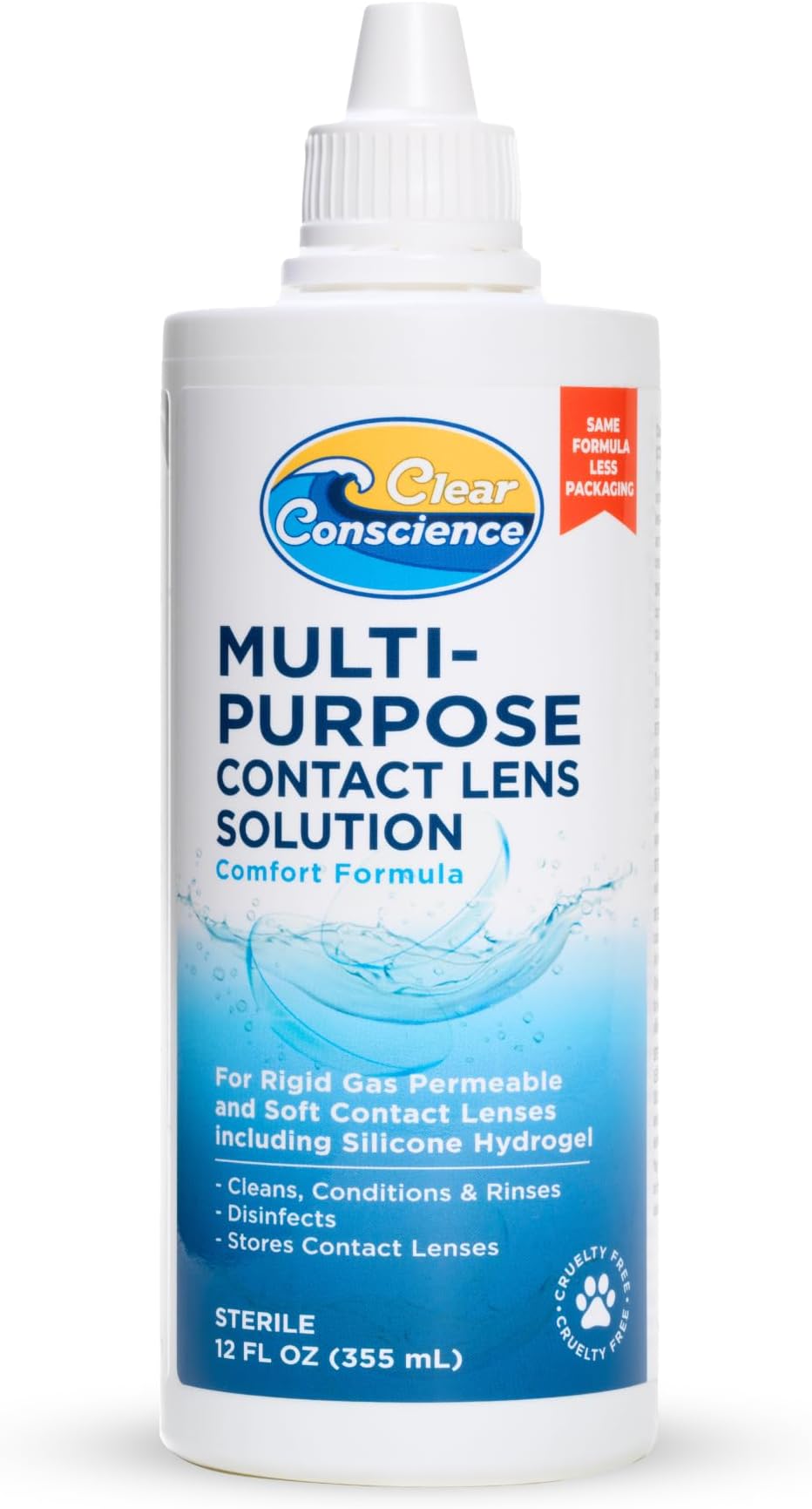 Clear Conscience Multi Purpose Solution for Soft Contact Lenses, 12 Ounce